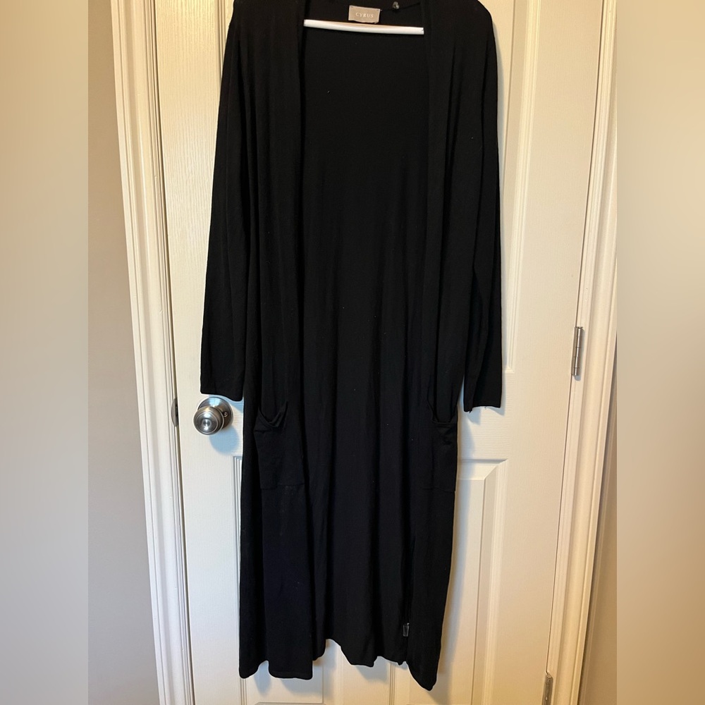 Black Cyrus Cardigan - Extra Long
